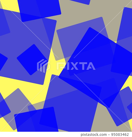 Seamless pattern of randomly arranged squares of blue on yellow Seamless pattern of randomly arranged squares of blue on yellow 95083462