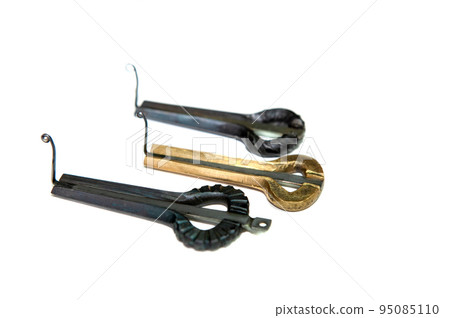 jew's harp musical instrument on white background 95085110