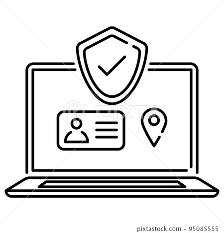 Laptop with VPN connection concept. Virtual private network service. Cyber security, secure web traffic icon. Laptop with VPN connection concept. Virtual private network service. Cyber security, secure web traffic icon. 95085555