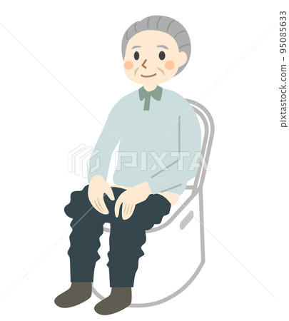 使用移動廁所的老人 95085633