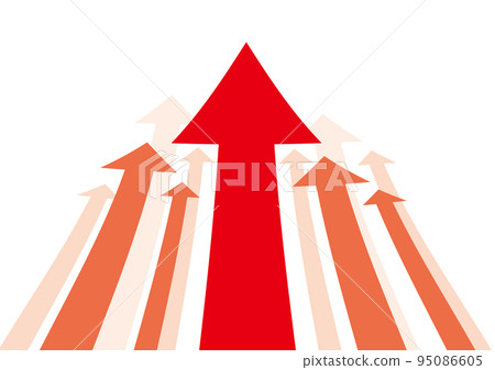 Arrow background rising rising curve red - Stock Illustration [95086605 ...