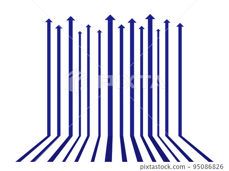 Arrow background rising blue 95086826