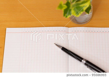 甘特圖和筆 項目管理圖像 筆記本 95086993