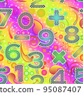Seamless Pattern, Numbers 95087407