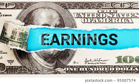 Earnings word written on with American Dollar-bills. The word Earnings on dollar usa background Earnings word written on with American Dollar-bills. The word Earnings on dollar usa background 95087574