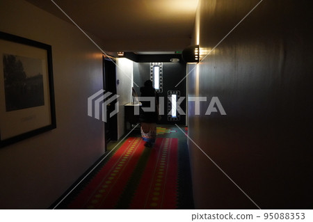 走在酒店走廊的女人 95088353