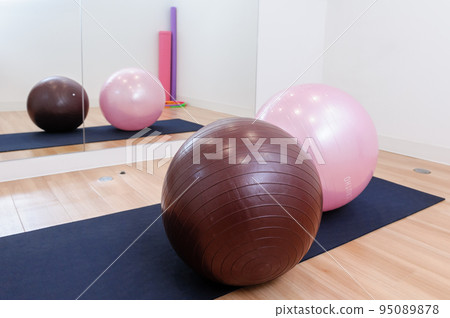 balance ball and yoga mat balance ball and yoga mat 95089878