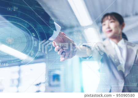 Business woman shaking hands Business woman shaking hands 95090580