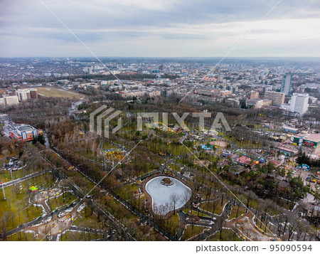 Park of Maxim Gorky, aerial Kharkiv city center Park of Maxim Gorky, aerial Kharkiv city center 95090594