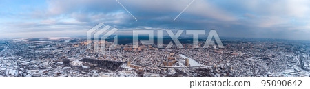 Aerial Kharkiv city urban cityscape with epic sky Aerial Kharkiv city urban cityscape with epic sky 95090642