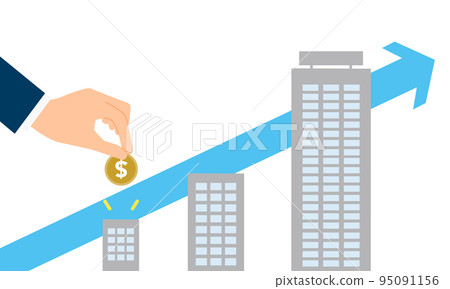 Investment and growing company illustration, vector Investment and growing company illustration, vector 95091156