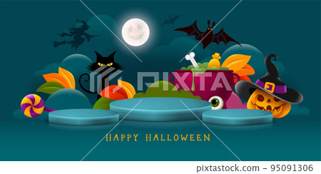 Happy Halloween Product Podium Happy Halloween Product Podium 95091306