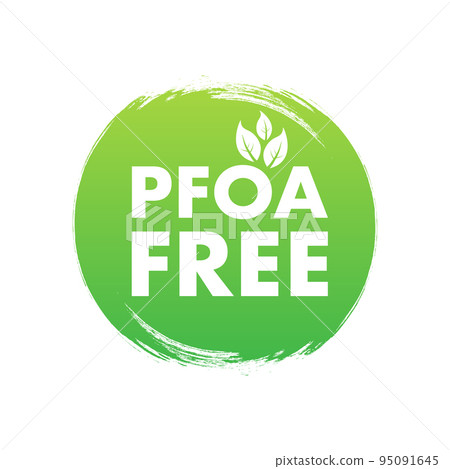 PFOA Free green icon badge. Vector stock illustration 95091645