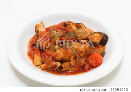 Chicken Wings and Eggplant Stewed in Tomatoes Chicken Wings and Eggplant Stewed in Tomatoes 95091920