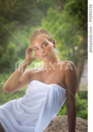 girl in towel girl in towel 95092256