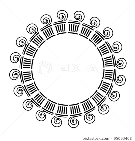 Ancient Greek frame with weves pattern, antique border from Greece Ancient Greek frame with weves pattern, antique border from Greece 95093408