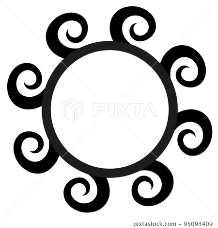 Ancient Greek frame with weves pattern, antique border from Greece 95093409