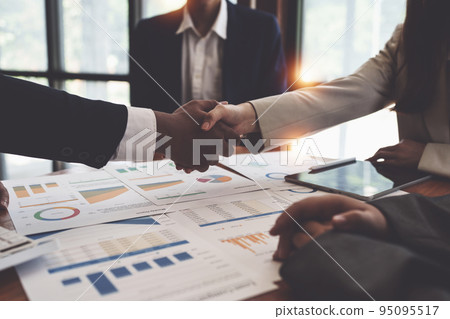 Business partnership meeting concept. Image businessmans handshake Business partnership meeting concept. Image businessmans handshake 95095517