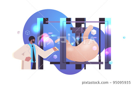 researcher prints stomach model on 3d bio printer medical printing of human transplantation organ biological engineering bioprinting researcher prints stomach model on 3d bio printer medical printing of human transplantation organ biological engineering bioprinting 95095935