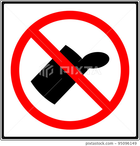Littering is prohibited on the site. Road sign. Littering is prohibited on the site. Road sign. 95096149
