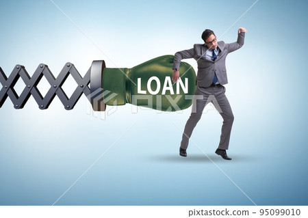 Loan and debt concept with businessman Loan and debt concept with businessman 95099010