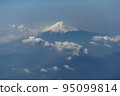 從天空看到的美麗的富士山 95099814