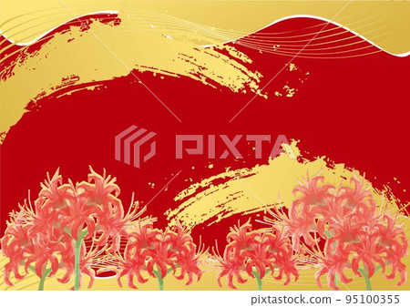 Red cluster amaryllis watercolor background autumn frame copy space hand drawn watercolor illustration material red Red cluster amaryllis watercolor background autumn frame copy space hand drawn watercolor illustration material red 95100355