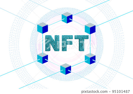 Illustration of NFT - non-fungible token Illustration of NFT - non-fungible token 95101487