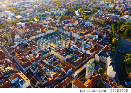 Flight over the city Ceske Budejovice Flight over the city Ceske Budejovice 95101708