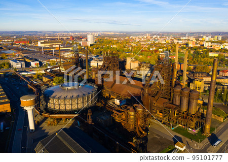 Aerial view of a closed metallurgical plant in Vitkovice Aerial view of a closed metallurgical plant in Vitkovice 95101777