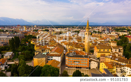 Aerial cityscape of Pordenone, Italy Aerial cityscape of Pordenone, Italy 95101783
