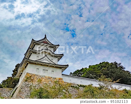 "Akashi Castle" in the early afternoon watercolor style 95102113