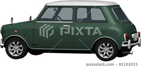 car mini cooper background transparent cutout image illustration 95103033