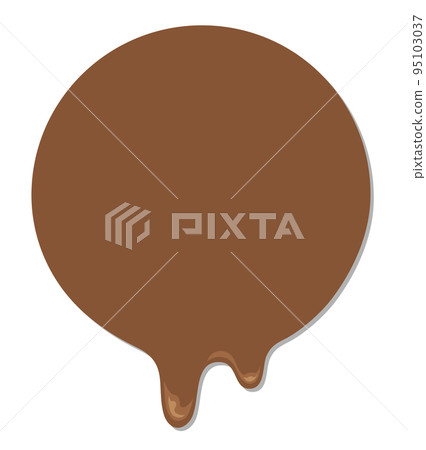 A material that melts and drips round chocolate 95103037