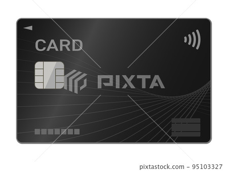 Illustration of a black numberless credit card 95103327