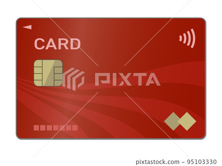 illustration of red numberless credit card 95103330