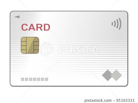 Illustration of a white numberless credit card 95103331