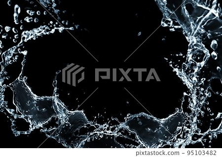 Splash and black background 95103482