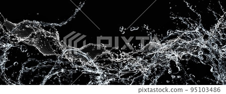 Splash and black background 95103486