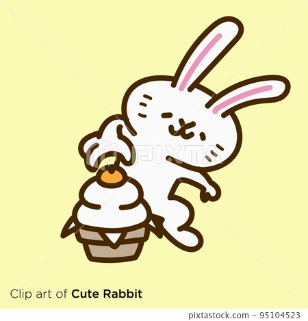 Rabbit character illustration series "The rabbit that completes the kagamimochi" 95104523