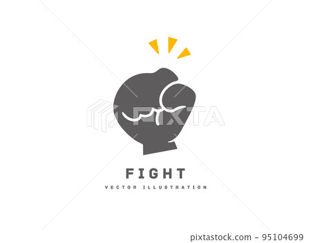 Fight fist icon work hard vector illustration - Stock Illustration ...