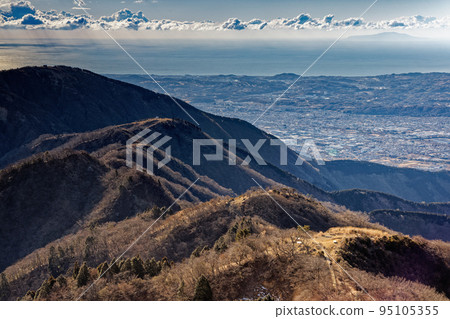Hadano City and Izu Oshima seen from Tanzawa Omote Ridge 95105355