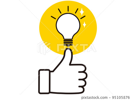 inspiration, solution, light bulb, attention, finger, decision, electricity, idea, discovery, inspiration, power, come up with, check, I see 95105876