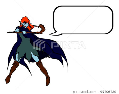 witch and speech bubble witch and speech bubble 95106180