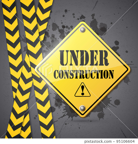under construction sign under construction sign 95106604