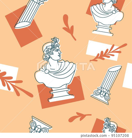 Ancient statues, Greek or Roman culture pattern 95107208