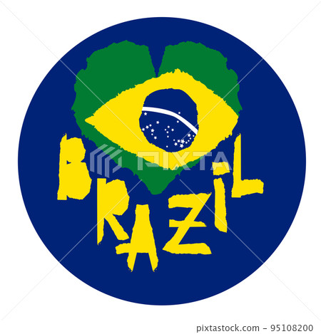 Love Brazil, America. Vintage national flag in silhouette of heart Torn paper grunge texture style. Independence day background. Good idea for retro badge, banner, T-shirt graphic design. Love Brazil, America. Vintage national flag in silhouette of heart Torn paper grunge texture style. Independence day background. Good idea for retro badge, banner, T-shirt graphic design. 95108200