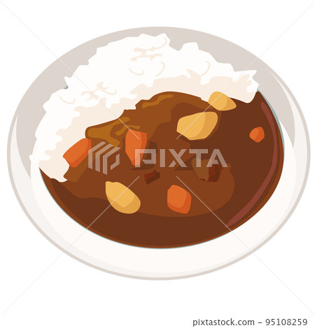 咖哩飯矢量圖 95108259