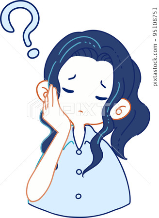 Vector illustration of a person suffering from skin trouble Vector illustration of a person suffering from skin trouble 95108751