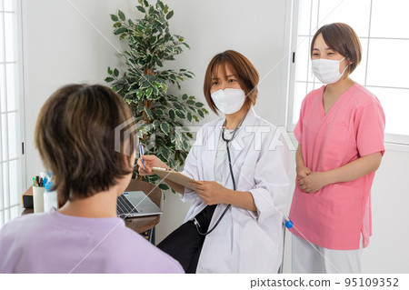 女醫生採訪病人 女醫生採訪病人 95109352